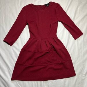 City Studio Red A-Line V-Neck Dress